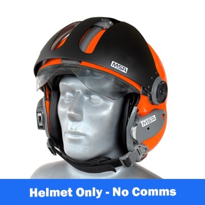 MSA Gallet LA100 Flight Helmet with Oxygen Mask - Orange Flourescent