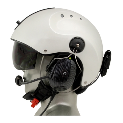 Tiger Active Noise Reduction EMS/SAR Aviation Helmet Mounted Headset with ANR 9V Battery Pouch