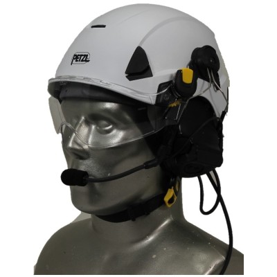 Petzl Strato EMS/SAR  Aviation Helmet with 3M Peltor ComTac V/Swatac V PNR Tactical Hear Thru Headset