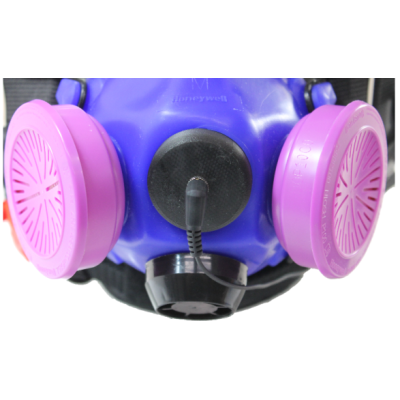 Respirator on Gentex Helmet with Inline Mask to Boom Switch