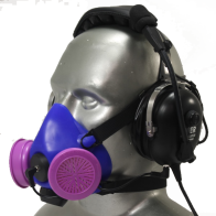 Tiger 8500 Headset Adjustable Half Respirator Filter Mask with Headband & Communications