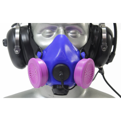 Tiger 8500 Headset Adjustable Half Respirator Filter Mask with Headband & Communications