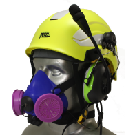 Tiger 8500 Helmet Mounted Headset Adjustable Half Respirator Filter Mask with Headband & Communications