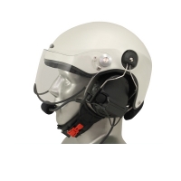 Icaro Scarab Aviation Helmet with ComTac V/Swatac V PNR Tactical Hear Thru Headset