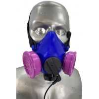 Honeywell RU8500 Half Respirator Filter Mask Kit with Adjustable Headband - P100 Filters & Tiger External Microphone Assembly