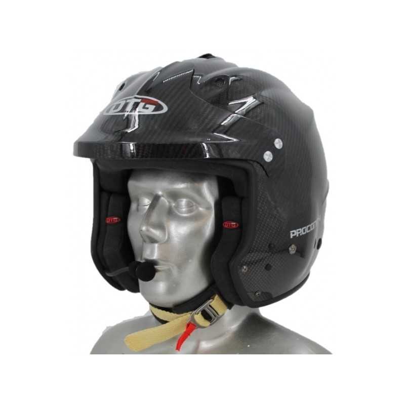 DTG Procomm 4 Marine Open Face Carbon Fiber Helmet with Tiger Communications (for Non Tiger mask use)