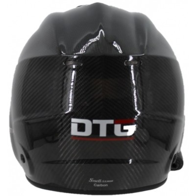 DTG Procomm 4 Marine Open Face Carbon Fiber Helmet with Tiger Communications (for Non Tiger mask use) - Rear View