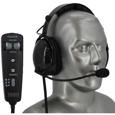 Tiger Plug-in Helmet Mounted PNR Stereo Bluetooth Aviation Headset