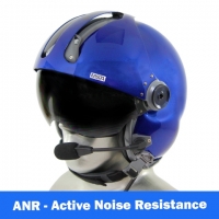 MSA Gallet LH250 Flight Helmet with Tiger ANR Communications with 9V Helmet Mounted Battery Pouch