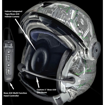 MSA Gallet LH250 Flight Helmet with BOSE A30 Communications