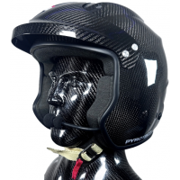 Pyrotect Pro Airflow Marine Open Face Carbon Fiber Helmet with Tiger Communications (for Tiger mask use)