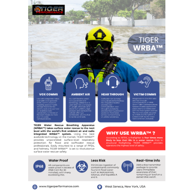 Tiger Water Rescue Breathing Apparatus (WRBA&#8482;)