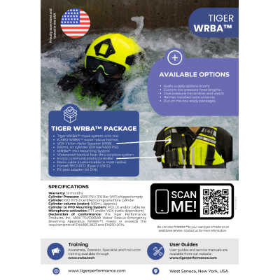 Tiger Water Rescue Breathing Apparatus (WRBA&#8482;)