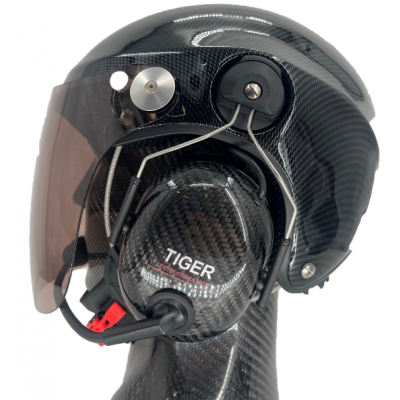 Icaro Rollbar Plus EMS/SAR Aviation Helmet with Tiger PNR Headset with Bluetooth