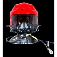 Tiger Model V Scuba Mask - Shown on DTG Helmet
